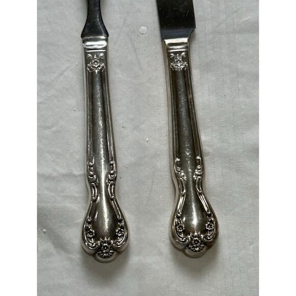 ROGERS Silverplate Elegant Lady Serving Pieces Daybreak Knife Spoon Fork Ladle - Picture 15 of 16